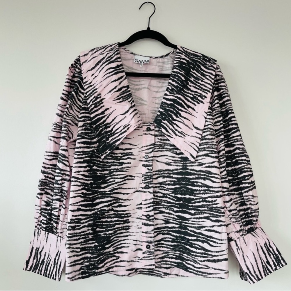 GANNI printed cotton poplin shirt - new without tags